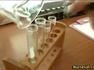Naughty oriental nurse gets excellent semen shot