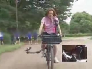 Japanese damsel Masturbated While Riding A Specially Modified adult movie film Bike!
