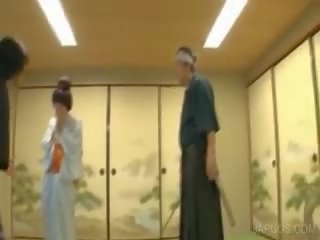 Asian Geisha shows Tits And Cunt
