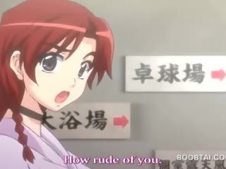 Redhead Hentai bewitching Hottie Giving Tit Job In Anime movie